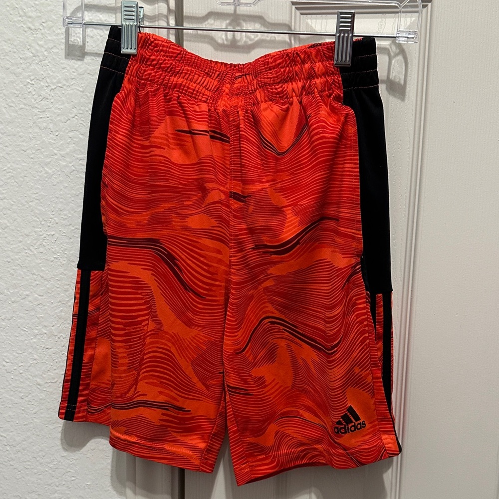 Adidas Kids Vibrant Orange Athletic Shorts